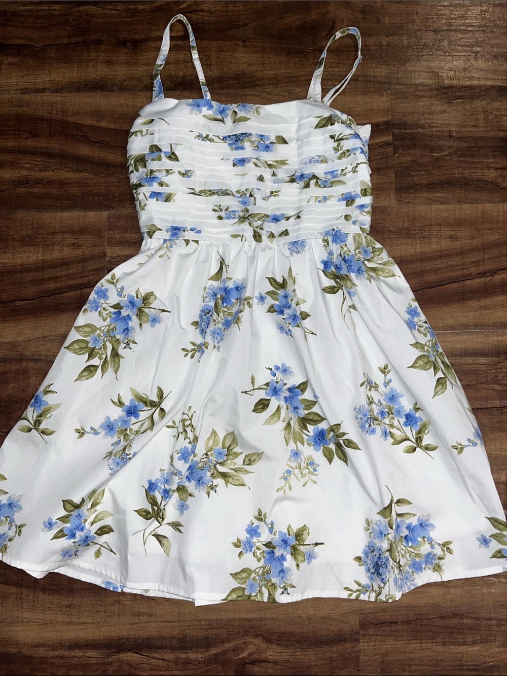 Blu Pepper White Floral Babydoll Dress Small